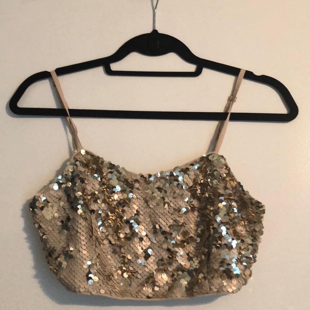 Sequins Crop Top